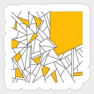 Black and yellow geometric pattern Sticker